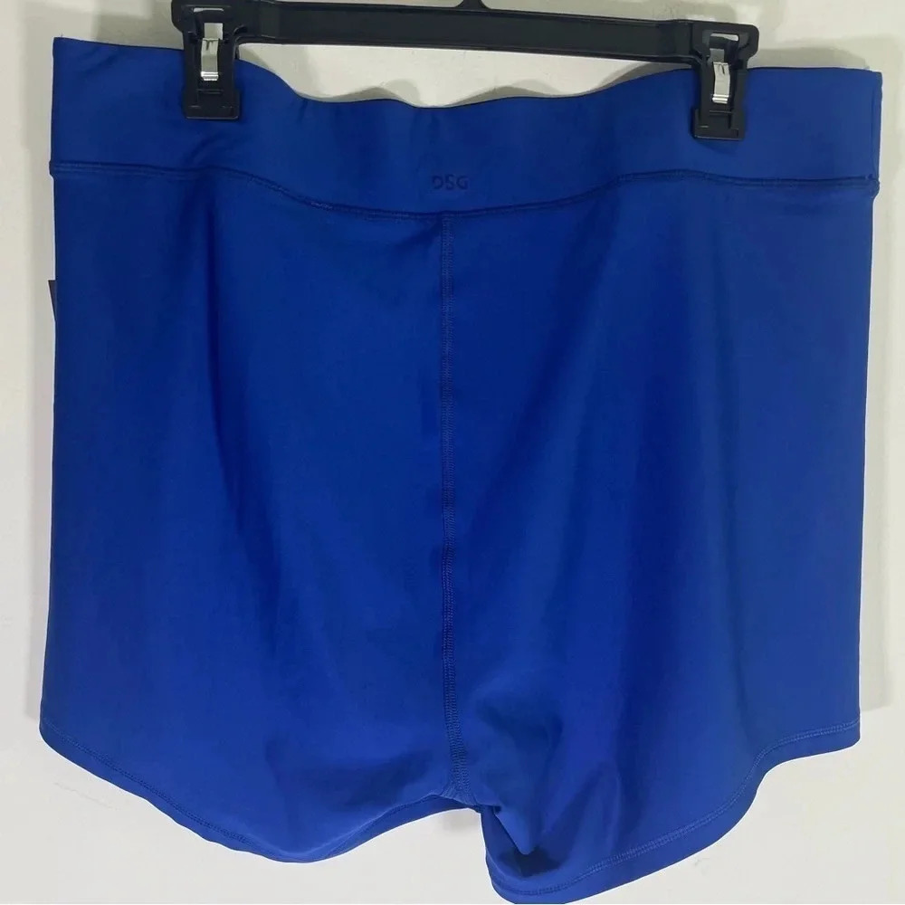 DSG Blue Compression Mid Rise Spandex Shorts Size 2X NWT - Picture 6 of 7